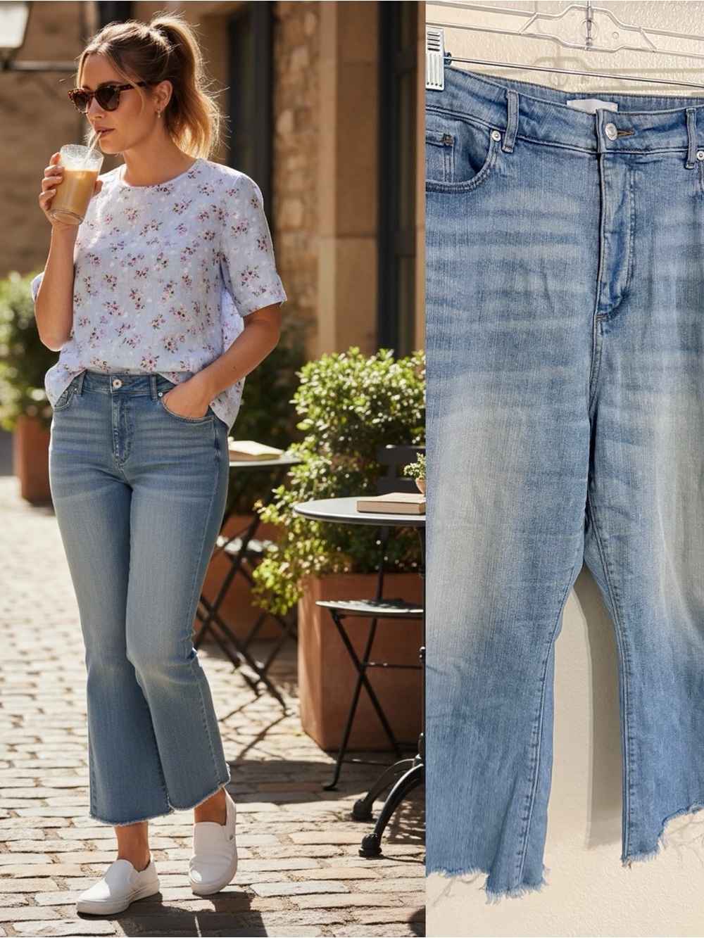 LOFT Light Blue Cropped Ankle Jeans